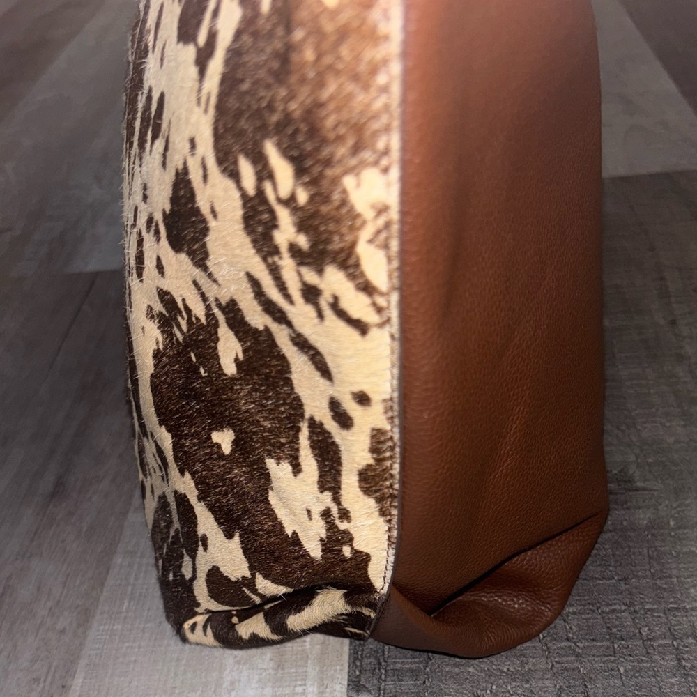 Lucky Brand Brown and Cream Cowhide Tote - Picture 11 of 14